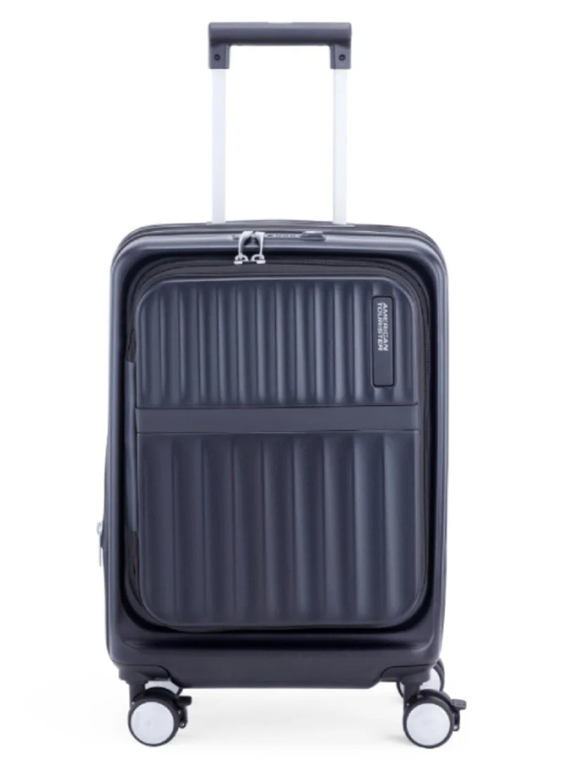 AMERICAN TOURISTER  Trento + Suitcase, Cabin Size 54 cm / 20 inch, 4 Spinner Wheels, Hard Top, Polycarbonate, Black|Lightweight|2 In 1 Optimov™ Shock Absorbing Wheels|Book Opening|Expandable|TSA Lock|Waterproof Section - 3 Years International Warranty  | Best Price UAE